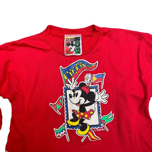 DISNEY GIRLS SIZE 3X LONG SLEEVE DRESS RED W/ WHITE STRIPES - Picture 3 of 7